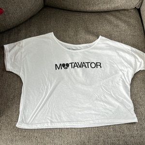 Bethany Mota Women’s White Motivator Cropped T-shirt One Size